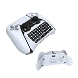 Donop Wireless Controller Keyboard for PS5 Controllers, Built-in Speaker & 3.5MM Audio Jack, for Play-Station 5 Controller Voice Chat Board (White)