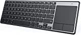 Bluetooth Keyboard with Touchpad for Mac OS & iPad iOS, Rechargeable Wireless Keyboard with Trackpad, Ultra Slim Multi-Device Keyboard for MacBook Pro/Air, iMac, iPhone, iPad Pro/Air/Mini