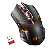 Cudote 2.4G USB Mouse Gaming & Office Mice，Wireless Laptop Mouse- Cordless Computer Mouse 5 Adjustable DPI, Plug & Play for PC, Windows, Mac, Red