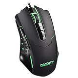 Wired Gaming Mouse, PC Gaming Mice: Dacoity Gamer Mouse [RGB LED][7200 DPI][7 Programmable Buttons][Plug Play] USB Ergonomic Mouse for Windows Mac Laptop PC Gamers - Black