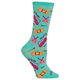 HotSox Womens Yarn and Knitting Needles Socks, Mint, 1 Pair, Womens Shoe Size 4-10