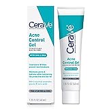 CeraVe Salicylic Acid Acne Treatment with Glycolic Acid and Lactic Acid | AHA/BHA Acne Gel for Face to Control and Clear Breakouts | Fragrance Free, Paraben Free, Oil Free & Non-Comedogenic|1.35 Ounce