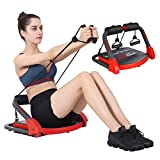 MBB Ab Crunch Machine,Exercise Equipment For Home Gym Equipment for Strength Training with Resistance Bands, Abs and Total Body Workout,Sole Brand and Patent Owner(Red)