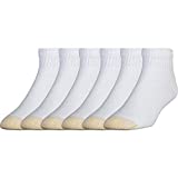 Gold Toe Men's Cotton Quarter Athletic Sock Six-Pack (2PK (12 PAIR) 13-15 / Shoe: 12-16, WHITE)