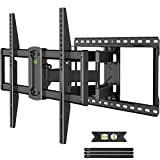 USX MOUNT Full Motion TV Wall Mount for 37'-90' TVs, Pre-Assembled TV Mount Fits 24' Wood Studs, Universal with Swivel and Tilt TV Bracket Up to VESA 600x400mm, 150lbs, with Wall Drilling Template