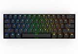CORN Anne Pro 2 Mechanical Gaming Keyboard 60% True RGB Backlit - Wired/Wireless Bluetooth 5.0 PBT Type-c Up to 8 Hours Extended Battery Life, Full Keys Programmable (Kailh Box Red, Black)