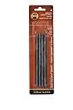 Koh-I-Noor Progresso Woodless Graphite 4-Pencil Set, HB, 2B, 4B, 6B Degrees, 1 Pencil per Degree (FA8911.4BC) , Black