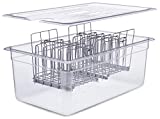 VÄESKE Large Sous Vide Container with Lid and Racks Kit | Sous Vide Accessories | Väeske Large Sous Vide Container with Lid and 2 Racks | Sous Vide Accessories | Compatible with Anova, Anova Nano, Joule, Instant Pot, Sous Vide Cookers (26 QT, Container/Racks)
