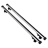 MOTOOS 48' Roof Rack Cross Bars with Anti-Theft Lock Adjustable Aluminum Cargo Rooftop Crossbars Luggage Carrier Raised Side Rail Gap Needed Fit for Most Vehicle SUV Wagon Car - 130 LBS Capacity