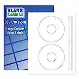 Blank Labels CD / DVD Labels, 5931 Template Compatible Permanent White Matte Label, Inkjet and Laser Printer Guaranteed Made in USA, Disc & Spine Labels- 100 Disc Labels & 200 Spine Labels