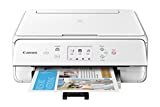 Canon TS6120 Wireless All-In-One Printer with Scanner and Copier: Mobile and Tablet Printing, with Airprint(TM) and Google Cloud Print compatible, White