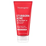 Neutrogena Stubborn Acne AM Face Treatment with 2.5% Micronized Benzoyl Peroxide Acne Medicine, Oil-Free Daily Facial Treatment to Reduce Size & Redness of Breakouts, Paraben-Free, 2 oz