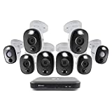 Swann Home Security Camera System with 2TB Hard Drive, 8 Channel 8 Cameras, 4K Ultra HD DVR, Indoor/Outdoor Wired Surveillance CCTV, Color Night Vision, Motion Lights, Alexa + Google, SWDVK-855808WL