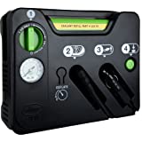 Slime 50122 Flat Tire Puncture Emergency Kit, Includes Sealant and Tire Inflator Pump, Analog, Suitable for Cars and Other Highway Vehicles, 10 Min Fix