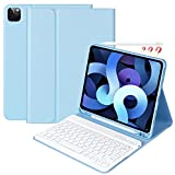 Keyboard Case for iPad Pro 11 inch 4th Generation 2022 / iPad Pro 11' 2021&2020&2018, iPad Air 5th/4th Gen, Detachable Bluetooth Keyboard with Pencil Holder for iPad 11' (1st/2nd/3rd Gen) (Sky Blue)