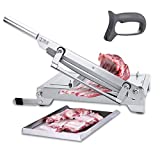 Bavnnro Meat Slicer Manual Ribs Meat Chopper Bone Cutter for Fish Chicken Beef Frozen Meat Vegetables Deli Food Slicer Slicing Machine for Home Cooking and Commercial Cooking (KD0288)