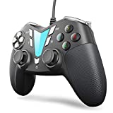 IFYOO V911 Wired PC Game Controller USB Gaming Gamepad Joystick For Computer & Laptop & Notebook (Windows 10/8/7/XP, Steam), Android and PS3, 3M USB Cable - Silver&Black