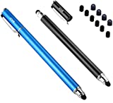Bargains Depot (2 Pcs)[0.18-inch Fine Tip ] Stylus Touch Screen Pens 5.5' L Perfect for Drawing Handwriting Gaming Compatiable with Apple iPad iPhone Samsung Tablets and all Other Touch Screens Come with 10 Extra Rubber Tips