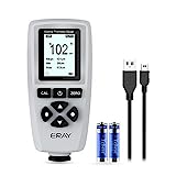 ERAY Mil Thickness Gauge, Coating Thickness Gauges, Paint Depth Gauge Meter with Backlight LCD Display for Car Automotive, Limit Alarm/Data Storage/Export Data/PC Software Analysis (Grey)