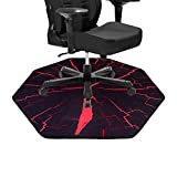 Anidaroel Gaming Chair Mat for Hardwood Floors, 39 Inch Octagon Floor Protector Rugs, Computer Desk Chair Mat for Gaming Room Home Office