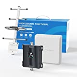 Cell Phone Signal Booster for Verizon and AT&T | Up to 4,500 Sq Ft | Boost 4G LTE 5G Signal on Band 12/13/17 | 65dB Dual Band Cellular Repeater with High Gain Antennas | FCC Approved