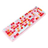 Retro Typewriter Style Mechanical Gaming Keyboard,White Backlight Blue Switches Round Keycaps,USB Wired,Cute Pink,for Office and Game,for Computer Laptop Desktop PC (K520-Pink)