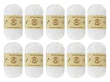 10-Pack Yonkey Monkey Skein Tencel Yarn - 70% Bamboo, 30% Cotton - Softest Quality Crocheting, Knitting Supplies - Lightweight and Breathable Fabric Threads 210 Meters