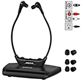SIMOLIO Infrared Wireless TV Headphones, TV Hearing Device for Digital & Analog TVs, TV Listening Headphones for Seniors & Hard of Hearing with Voice Highlighting, Balance and Tone Adjustment SM-863D