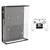 HIDEit Mounts Xbox One S Wall Mount Pro Bundle, Black Heavy Duty Steel Wall Mount for Xbox One S and One Rubber Dipped Controller Mount
