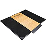 Valor Fitness PTFM-1 Olympic Weightlifting and Deadlift Platform with Protective Rubber Gym Flooring for Home and Garage Gym