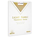 A-SUB Iron-On Heat Transfer Paper for White and Light Fabric 8.5x11 inches T Shirt Transfer Paper for Inkjet Printer Wash Durable, Long Lasting Transfer, No Cracking 20 Sheets