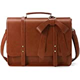 ECOSUSI Women Briefcase PU Leather Laptop Bag College Satchel fit 15.6' Laptop