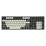iKBC CD108 V2 Vintage Ergonomic Mechanical Keyboard with Cherry MX Brown Switch for Win and Mac, Full Size Keyboard Used The Mistel Two Tone Retro Color PBT Double Shot Keycaps for Desktop and Laptop