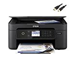 Epson_Printer XP 41 Series, All-in-One Wireless Color Inkjet Printer, Print Copy Scan, 2.4' LCD, Hi-Speed USB, Auto 2-Sided Printing, Voice Activated, Black, with MTC Printer Cable