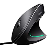 Wired Vertical Mouse, Optical Ergonomic Mouse with 4 Adjustable DPI 800/1200/2000/3200, 5 Buttons USB Computer Mouse , Better for Large and Medium Sized Hands