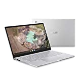ASUS Chromebook C425 Clamshell Laptop, 14' FHD 4-Way NanoEdge Touch Screen, Intel Core m3-8100Y Processor, 4GB RAM, 128GB eMMC Storage, Backlit KB, Silver, Chrome OS, C425TA-AS348FT