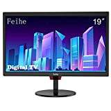 Feihe 19 Inch Flat Screen TV Built in Digital ATSC Tuners, 720p LED TV with HDMI VGA AV USB Port for Kitchen, Bedroom, RV, Caravan, Camping, Outdoor