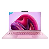[Win 11 &Office 2019] 15.6’’ High-Speed Celeron N5105 Quad Core Processor Laptop Full HD IPS Screen 16GB RAM 256GB SSD Notebook 180°Opening and Closing Dual Band WiFi (16G+256GB SSD, Rose Gold)