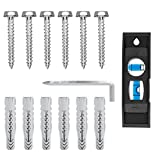 Mounting Dream Lag Bolt Kit for TV Wall Mount Comes with M7 Lag Bolt for Wood Stud, Fischer Anchors for Concrete Wall, Includes Allen Key and Bubble Level for Easy Installation MD5752