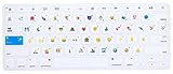 HRH Silicone Keyboard Cover Skin for MacBook Air 13,for MacBook Pro 13/15/17 (with or w/Out Retina Display, 2015 or Older Version)&for iMac Older,USA Layout,Funny Emoji