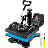 VEVOR 12X10 Inch Heat Press Dual Digital Heat Press Machine 650W Swing Away Heat Press T-Shirt Sublimation Printer Transfer 360 Degree Rotation for DIY T-Shirts