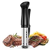 Sous Vide Cooker, 1200W IPX7 Waterproof Sous Vide Machine, Fast-Heating Immersion Circulator Precise Cooker with Big Touchscreen Accurate Temperature and Timer Control, Ultra-quiet
