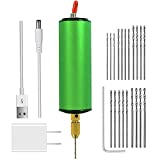 Afantti Mini Electric Corded Hand Drill Kit Micro Small Pin Vise Set for Wood Resin Plastic Polymer Clay Jewelry Making Crafts