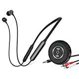 Friencity Wireless Headphones for TV Watching, Bluetooth Rechargeable Earbuds Headset w/Audio Transmitter for PC Radio Projector DVD PS4 w/3.5mm Aux RCA, Plug n Play, No Audio Delay