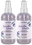 SMELLS BEGONE Essential Oil Air Freshener Spray - Odor Eliminator - Lavender Vanilla Scent - 2 Pack - 8 Ounce