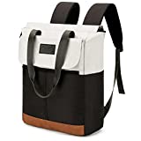 Orvilly Laptop Tote Backpack Purse for Women, Stylish College School Travel Casual Daypack Bookbag, Work Shopping Small Bag Light Weight For Men Girls Boys Student Fits 14 Inch Netbook-Black