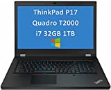 2022 Lenovo Thinkpad P17 17.3' FHD (1920x1080) Mobile Workstation Laptop (Intel 6-Core i7-10750H, 32GB DDR4, 1TB PCIe SSD, Quadro T2000 4GB Graphics) Backlit, Thunderbolt, FP, Windows 10 / 11 Pro