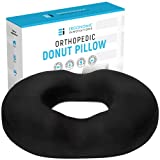 Ergonomic Innovations Donut Tailbone Pillow - Gently Lifts from Seat Surfaces - Hemorrhoid Cushion, Donut Seat Cushion Pain Relief for Hemorrhoids, Bed Sores, Prostate, Coccyx, Sciatica
