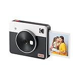 KODAK Mini Shot 3 Retro 4PASS 2-in-1 Instant Digital Camera and Photo Printer (3x3 inches) + 8 Sheets, White