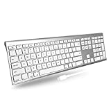 Macally USB C Keyboard for Mac - Elegantly Designed for Apple Keyboard Wired with Type C - for New Gen Mac Pro/Mini, MacBook Pro/Air, iPad, iMac - 110 Scissor Keys and 20 Shortcuts - (Aluminum)